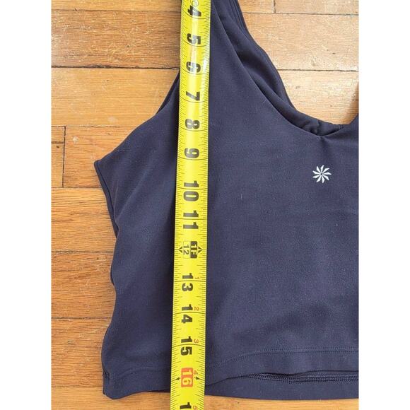 Athleta Navy Transcend V-Neck Crop Bra XL A001662 - Picture 5 of 7